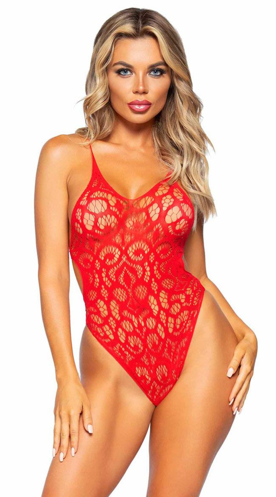 Lingerie * | Leg Avenue Charm Me Lace Teddy