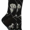 Ncaa Socks * | Budget Whd Weimaraner Socks For Women Gift For Dog Lovers Crazy Socks Crew Black