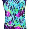 By Sport * | Brand New Madsportsstuff Keyhole Style Girls Gymnastics Leotard Aqua Tie Dye