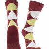 Ncaa Socks * | Cheapest Tck All Schools Florida State Seminoles Argyle Dress Socks Ncaa Fanwear Crew Length Garnet/Gold