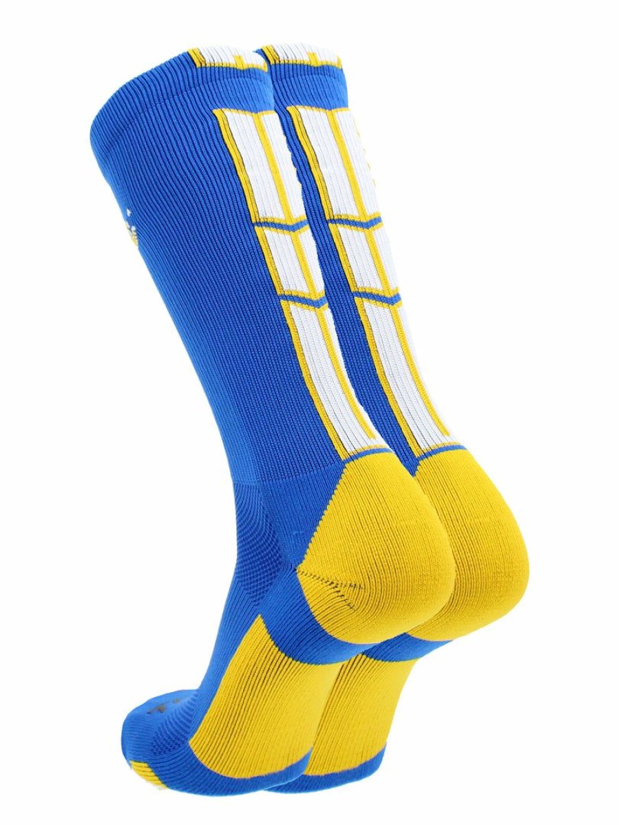 Ncaa Socks * | Best Reviews Of Tck Sports Ucla Bruins Socks Baseline 3.0 Crew Blue/Gold/White