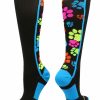 Ncaa Socks * | Cheapest Madsportsstuff Softball Socks Crazy Socks With Paws Over The Calf (Multiple Colors)