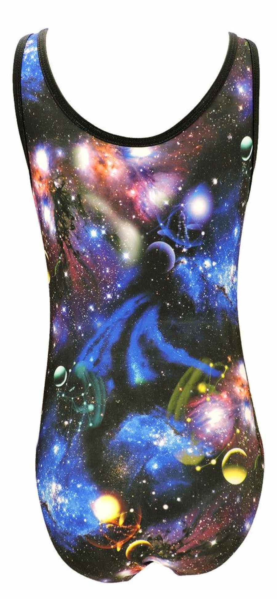 By Sport * | Best Deal Madsportsstuff Tank Style Girls Gymnastics Leotard Galaxy