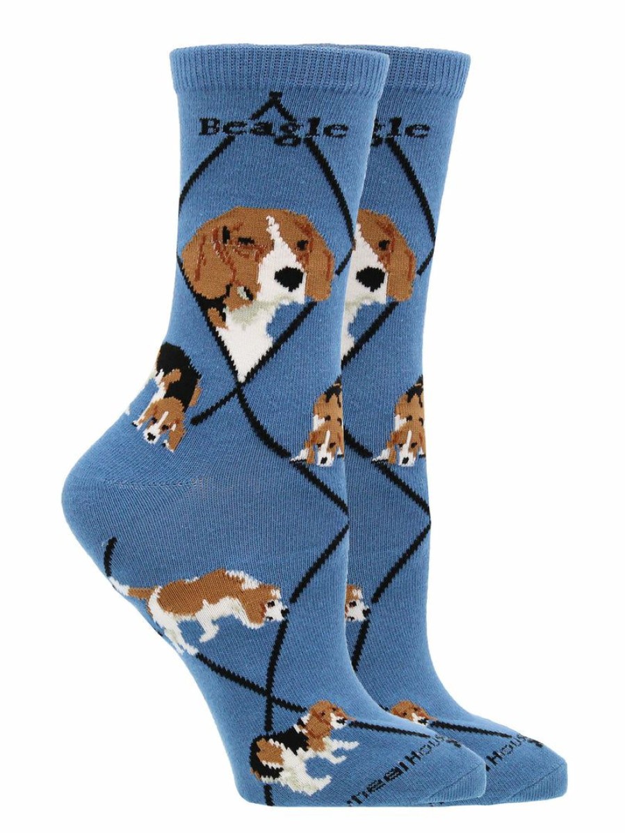 Ncaa Socks * | Promo Whd Crazy Socks Crew Beagle Socks For Women Gift For Dog Lovers