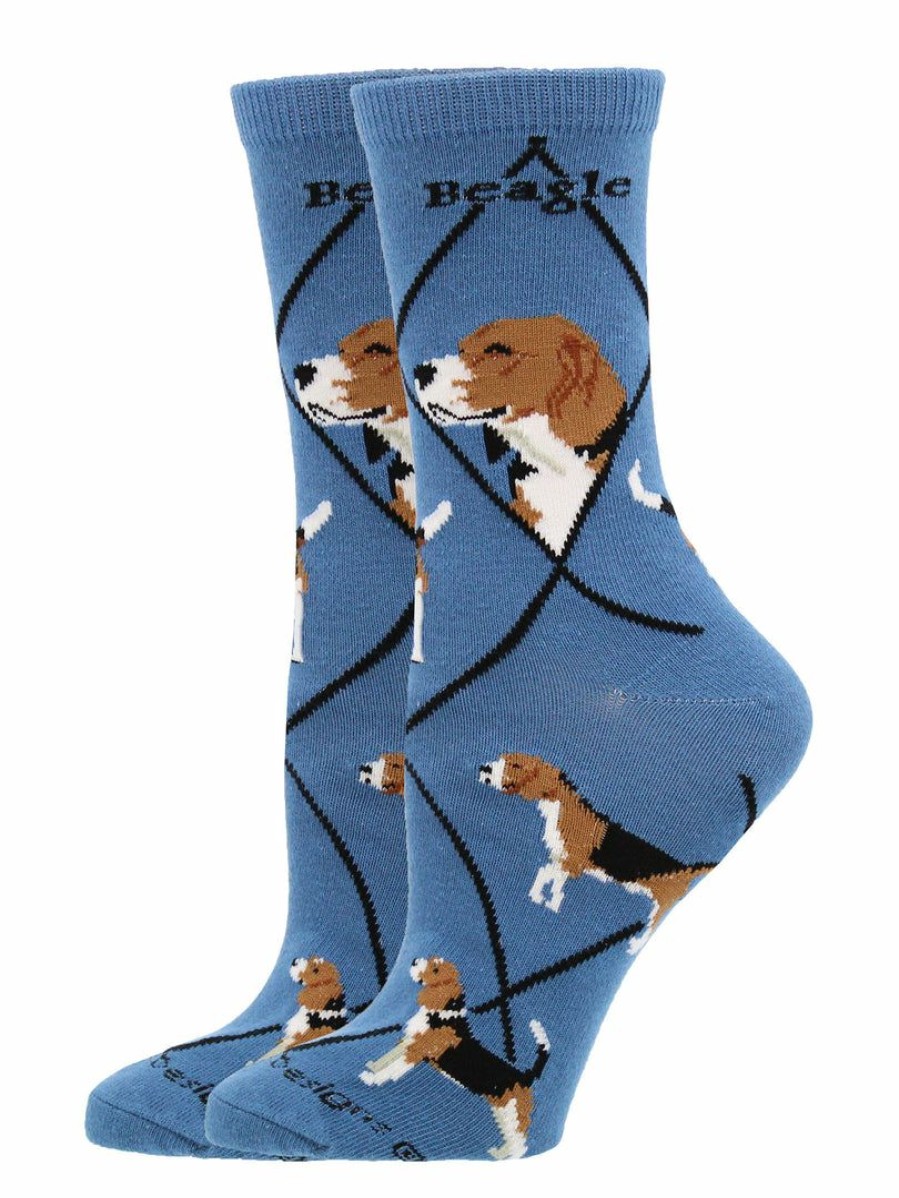 Ncaa Socks * | Promo Whd Crazy Socks Crew Beagle Socks For Women Gift For Dog Lovers