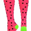 Ncaa Socks * | Top 10 Madsportsstuff Neon Watermelon Athletic Over The Calf Socks Neon Pink/Neon Green