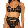 Lingerie * | Forplay Craving You Garter Bra Set