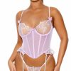 Lingerie * | Forplay Flutter Through Me Bustier Set