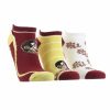 Ncaa Socks * | Cheapest Tck Florida State Seminoles No Show Socks Full Field 3 Pack All Schools Garnet/Gold/White