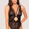 Lingerie * | Oh La La Cheri Favor Strappy Lace Teddy