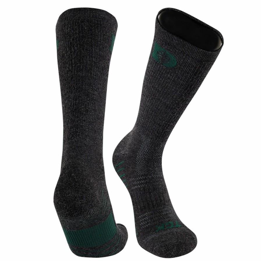 Ncaa Socks * | Best Deal All Schools Tck Dartmouth College Socks Big Green Pure Merino Wool Far Trek Charcoal/Green