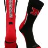 Ncaa Socks * | Flash Sale Tck University Of Nebraska Cornhuskers Socks Perimeter Crew All Schools Black/Scarlet/White