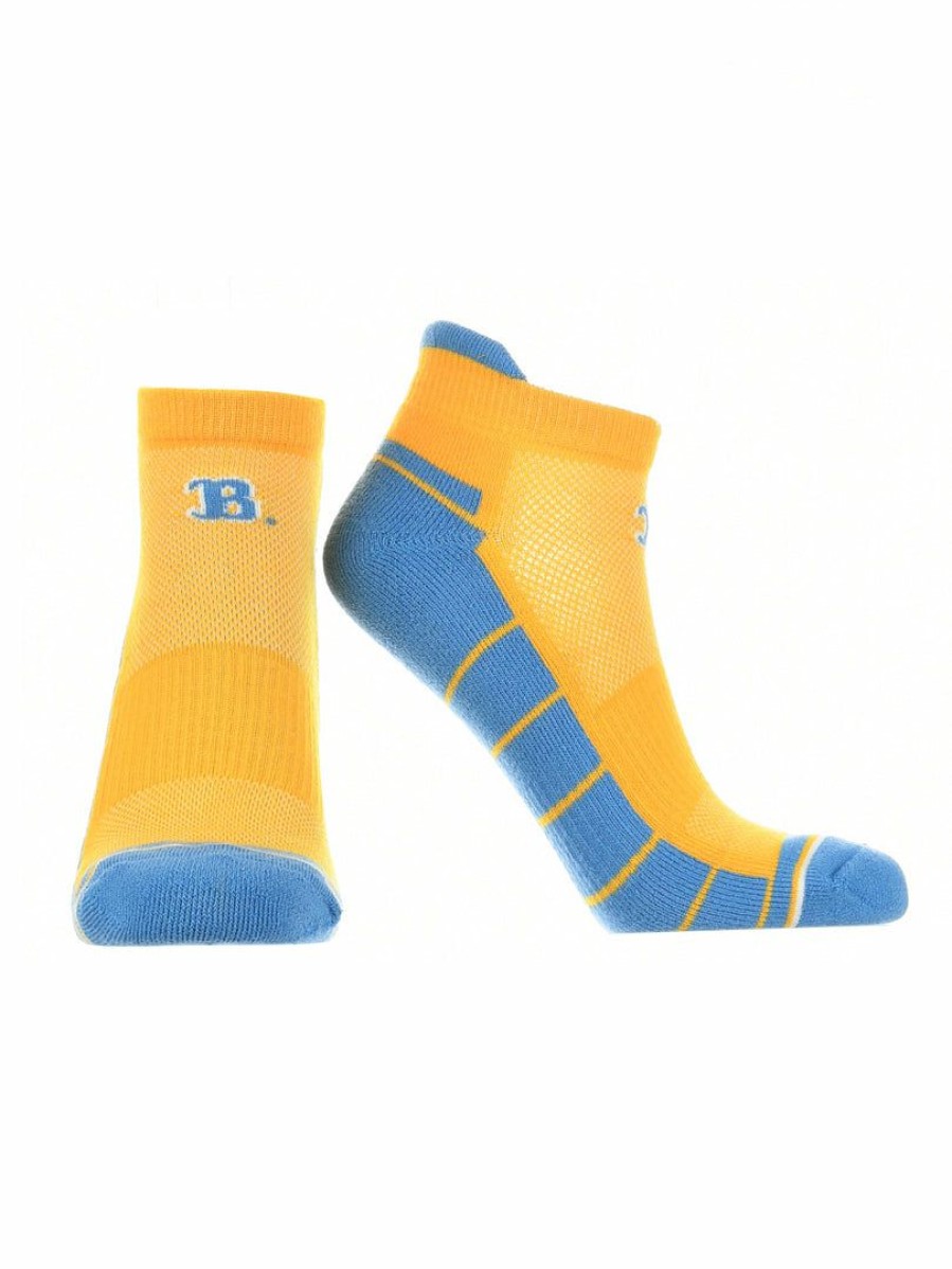 Ncaa Socks * | Cheap Tck Ucla Bruins Low Cut Ankle Socks With Tab Gold/Blue