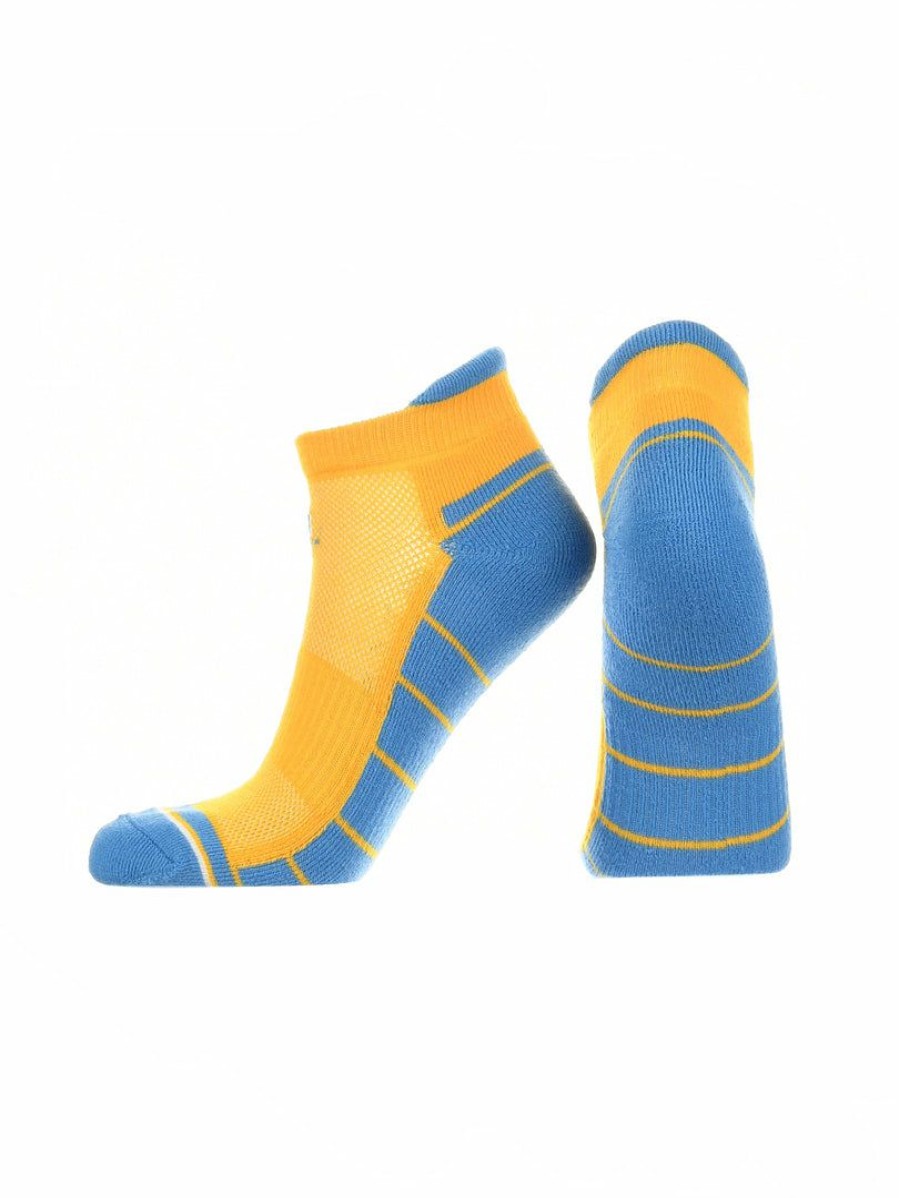 Ncaa Socks * | Cheap Tck Ucla Bruins Low Cut Ankle Socks With Tab Gold/Blue