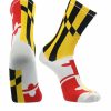 Ncaa Socks * | Buy Tck Lacrosse Socks Maryland Flag Crew Socks