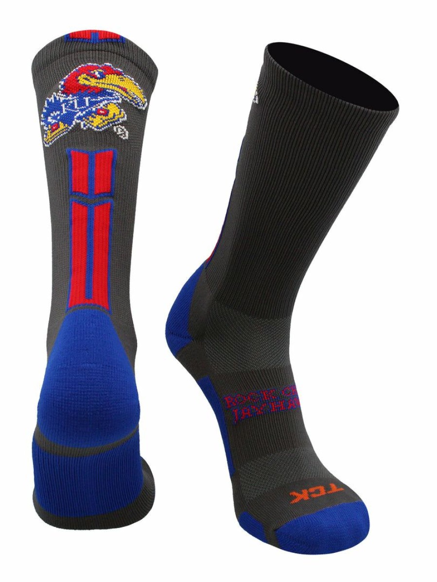 Ncaa Socks * | New Tck Kansas Jayhawks Socks Baseline 3.0 Crew