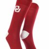 Ncaa Socks * | Wholesale Tck Ou Oklahoma Sooners Dress Socks Dean'S List Crew Length Socks All Schools Crimson/White