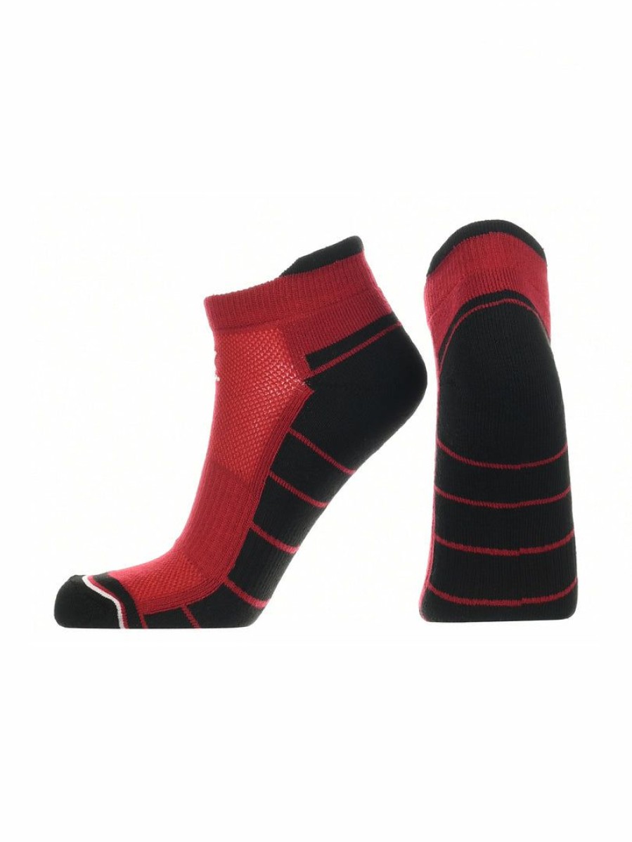 Ncaa Socks * | Discount Tck Alabama Crimson Tide Low Cut Ankle Socks With Tab Crimson/Black/White