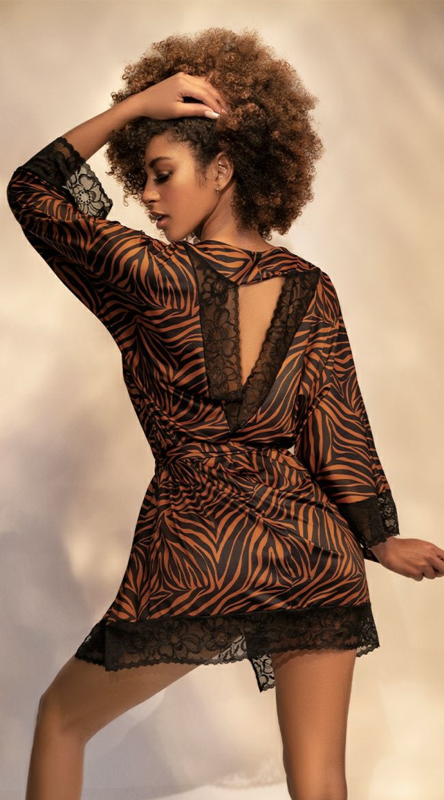 Lingerie * | Mapale Elegant Tigress Robe