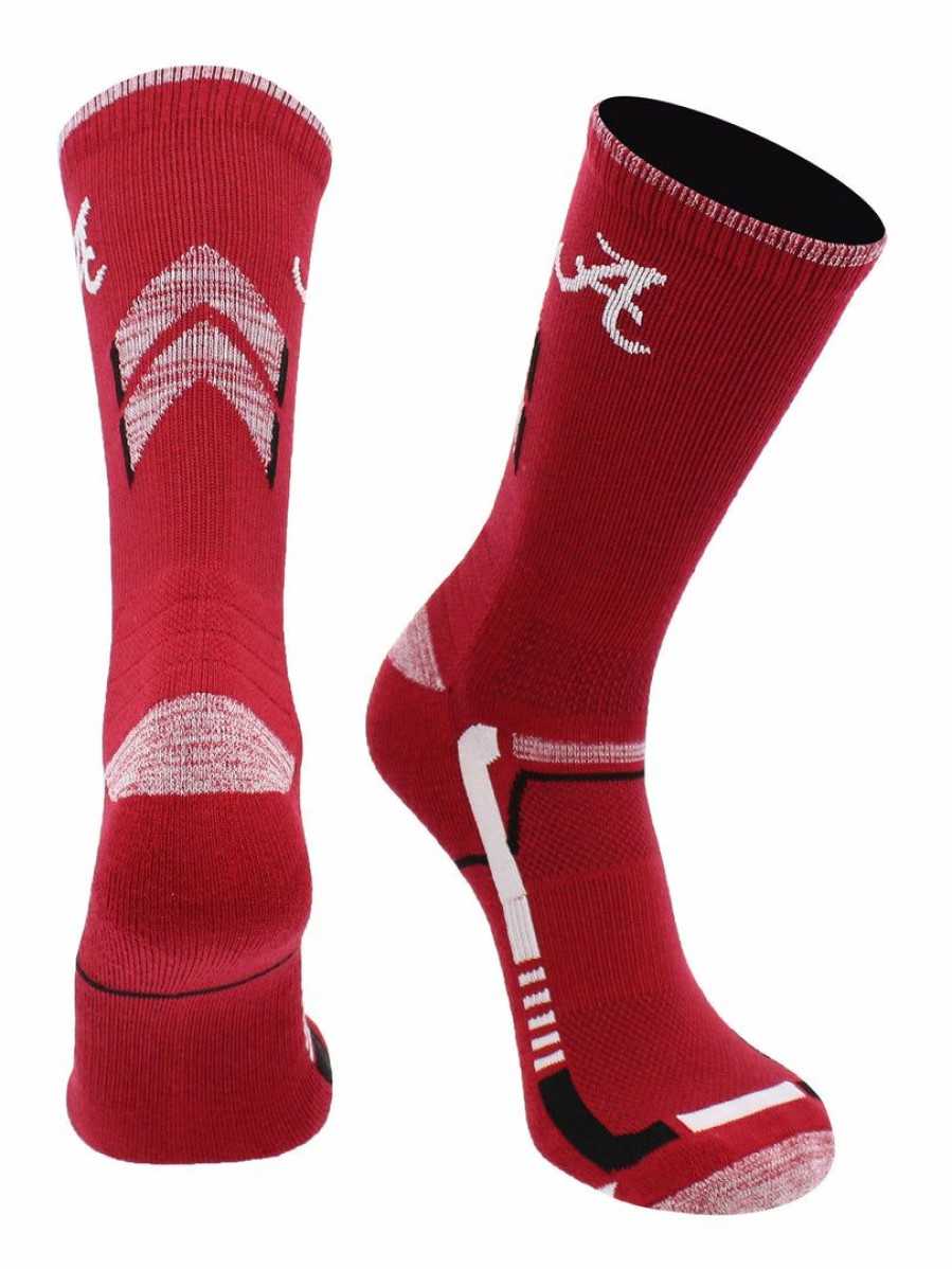 Ncaa Socks * | Outlet Tck Alabama Crimson Tide Socks University Of Alabama Crimson Tide Champion Crew Socks All Schools Crimson/White