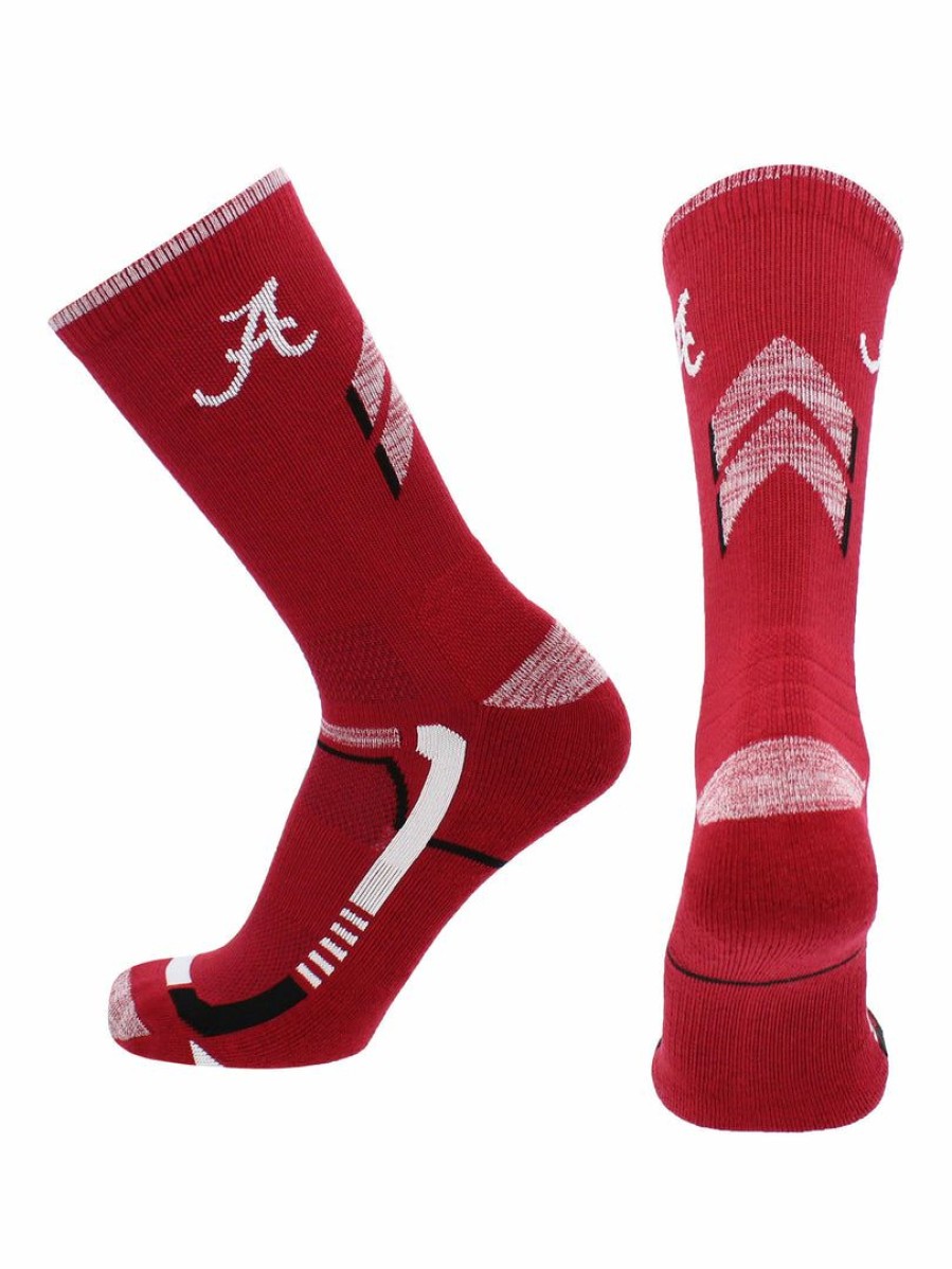 Ncaa Socks * | Outlet Tck Alabama Crimson Tide Socks University Of Alabama Crimson Tide Champion Crew Socks All Schools Crimson/White