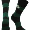 Ncaa Socks * | Budget Tck All Schools Cal Poly Mustangs Socks Game Day Striped Crew Socks Green/Black