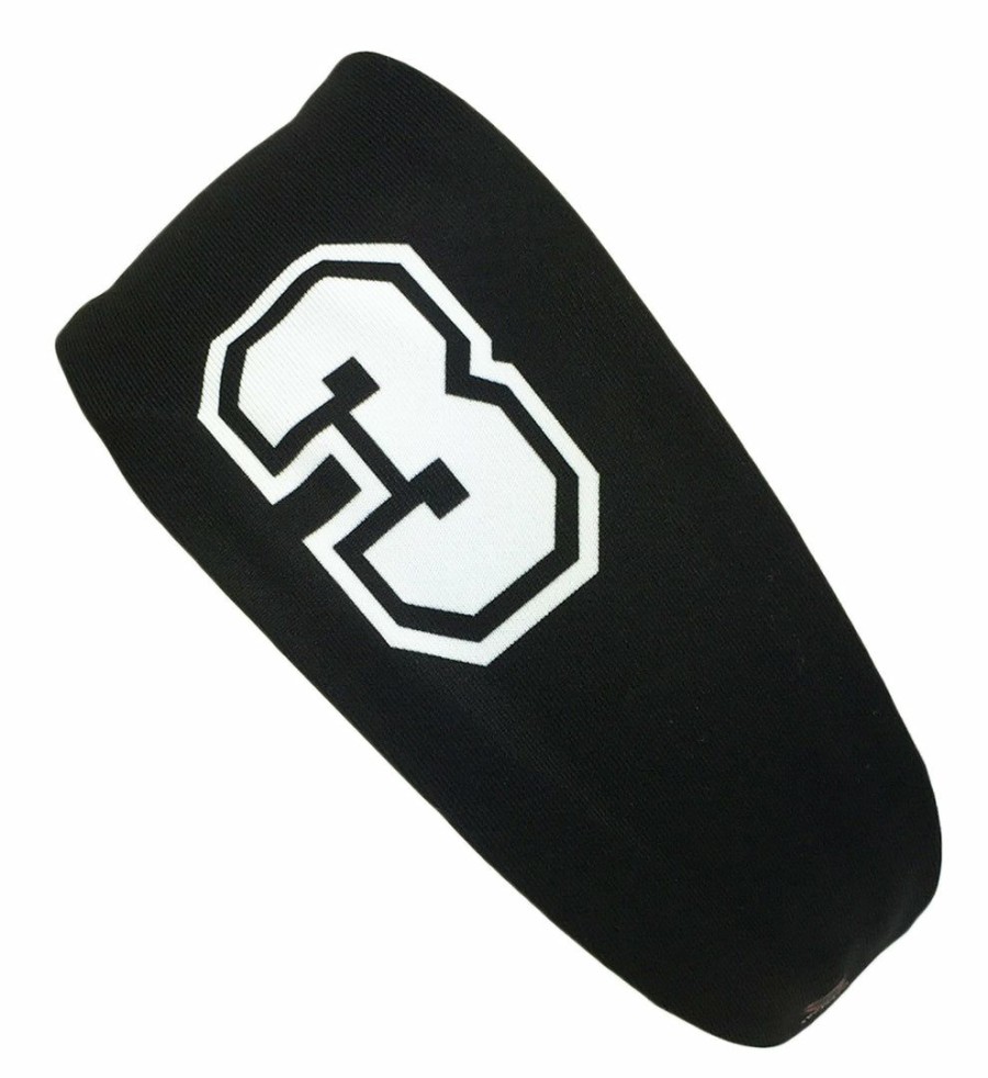 Accessories * | Outlet Madsportsstuff Headbands Player Id Black/White Headband Basketball Volleyball Softball Soccer