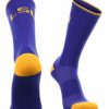 Ncaa Socks * | Discount Tck Lsu Tigers Socks Campus Legend Crew Length Purple/Gold