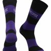 Ncaa Socks * | Discount Tck Gcu Lopes Grand Canyon Antelopes Socks Game Day Striped Crew Socks All Schools Black/Purple