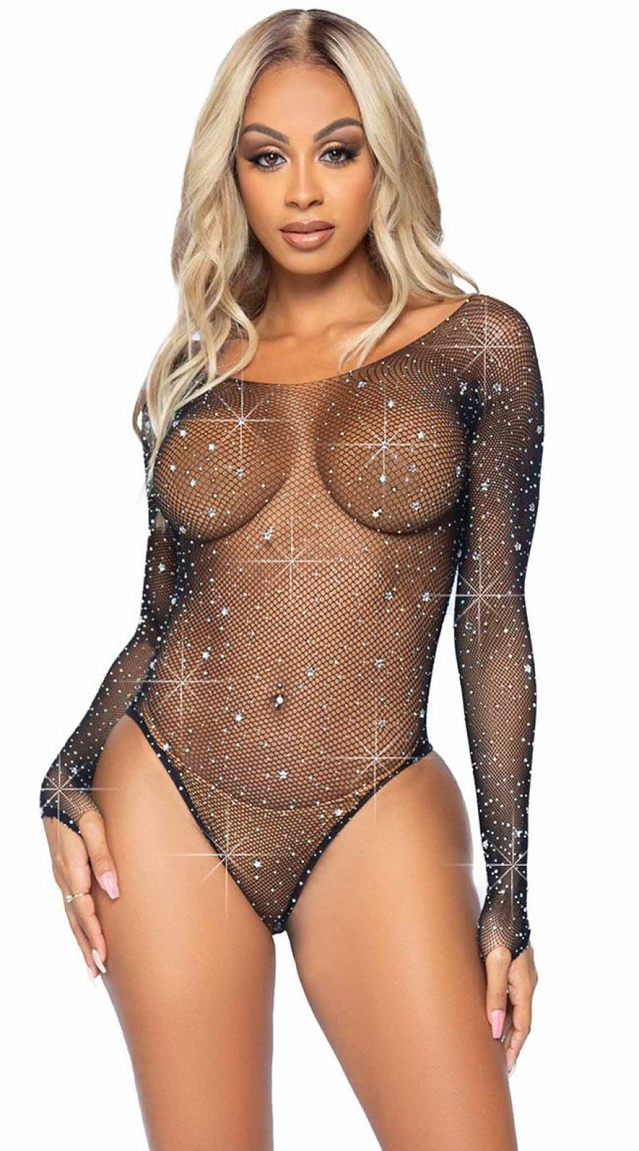 Lingerie * | Leg Avenue Diamond In The Sky Teddy