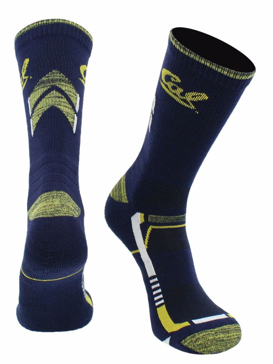 Ncaa Socks * | Discount Tck Cal Bears Socks University Of California Berkeley Golden Bears Champion Crew Socks All Schools Blue/Gold