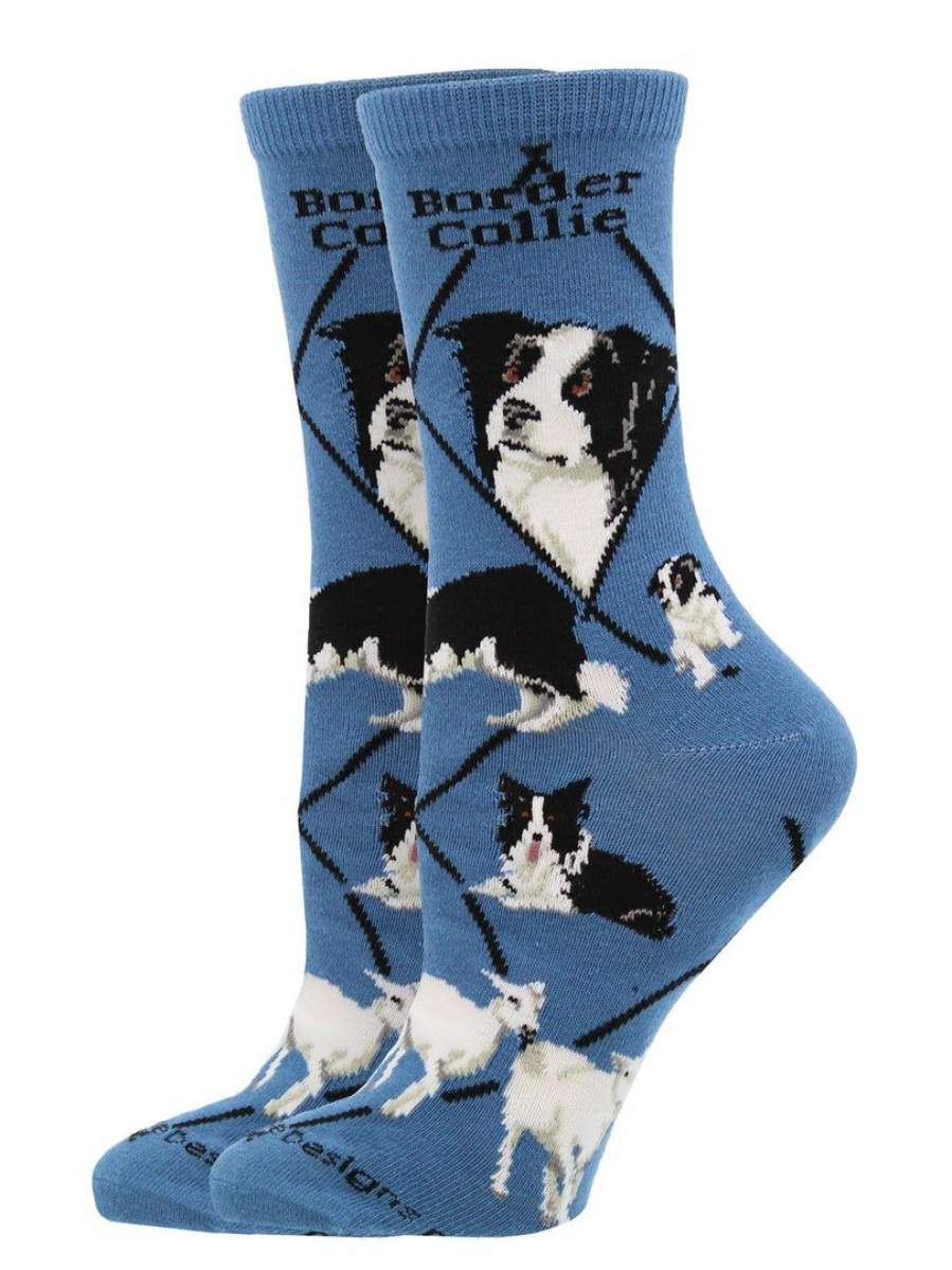 Ncaa Socks * | Deals Whd Border Collie Socks For Women Gift For Dog Lovers