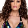 Dancewear * | Roma Rainbow Ring Vinyl Dance Top