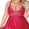 Lingerie * | Coquette Plus Size Madly In Love With You Babydoll Set