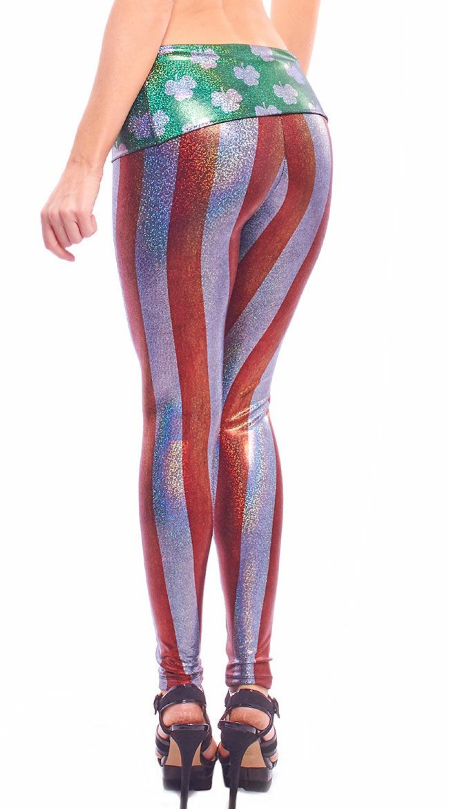 Dancewear * | Bodyzone Apparel Irish-American Flag Leggings