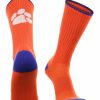 Ncaa Socks * | Best Sale Tck Clemson Tigers Socks Campus Legend Crew Length Orange/Purple/White