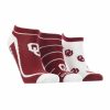 Ncaa Socks * | Best Sale Tck Ou Oklahoma Sooners No Show Socks Full Field 3 Pack All Schools Crimson/White