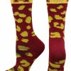 Ncaa Socks * | Coupon Tck All Schools Minnesota Golden Gophers Socks Womens Savage Crew Socks Maroon/Gold