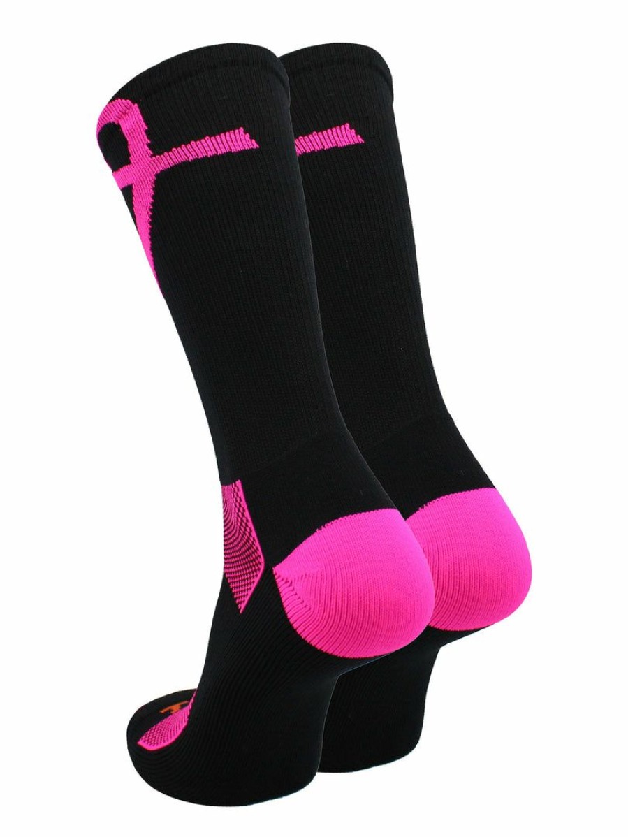 Ncaa Socks * | Wholesale Tck Pink Ribbon Awareness Crew Socks