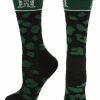 Ncaa Socks * | Best Sale Tck Hawaii Rainbow Warriors Socks Womens Savage Crew Socks All Schools Black/Green