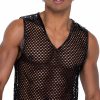 Dancewear * | Roma Men'S Studded Fishnet Tank Top