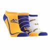 Ncaa Socks * | Deals Tck Lsu Tigers No Show Socks Full Field 3 Pack Purple/Gold/White