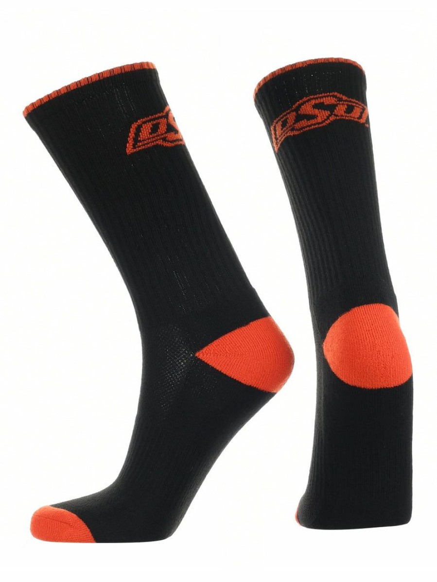 Ncaa Socks * | New Tck All Schools Oklahoma State Cowboys Socks Campus Legend Crew Length Black/Orange