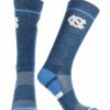 Ncaa Socks * | Wholesale Tck North Carolina Tar Heels Socks Victory Parade Crew Length Carolina Blue/White