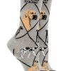 Ncaa Socks * | Discount Whd Crazy Socks Crew Great Dane Socks For Women Gift For Dog Lovers Gray