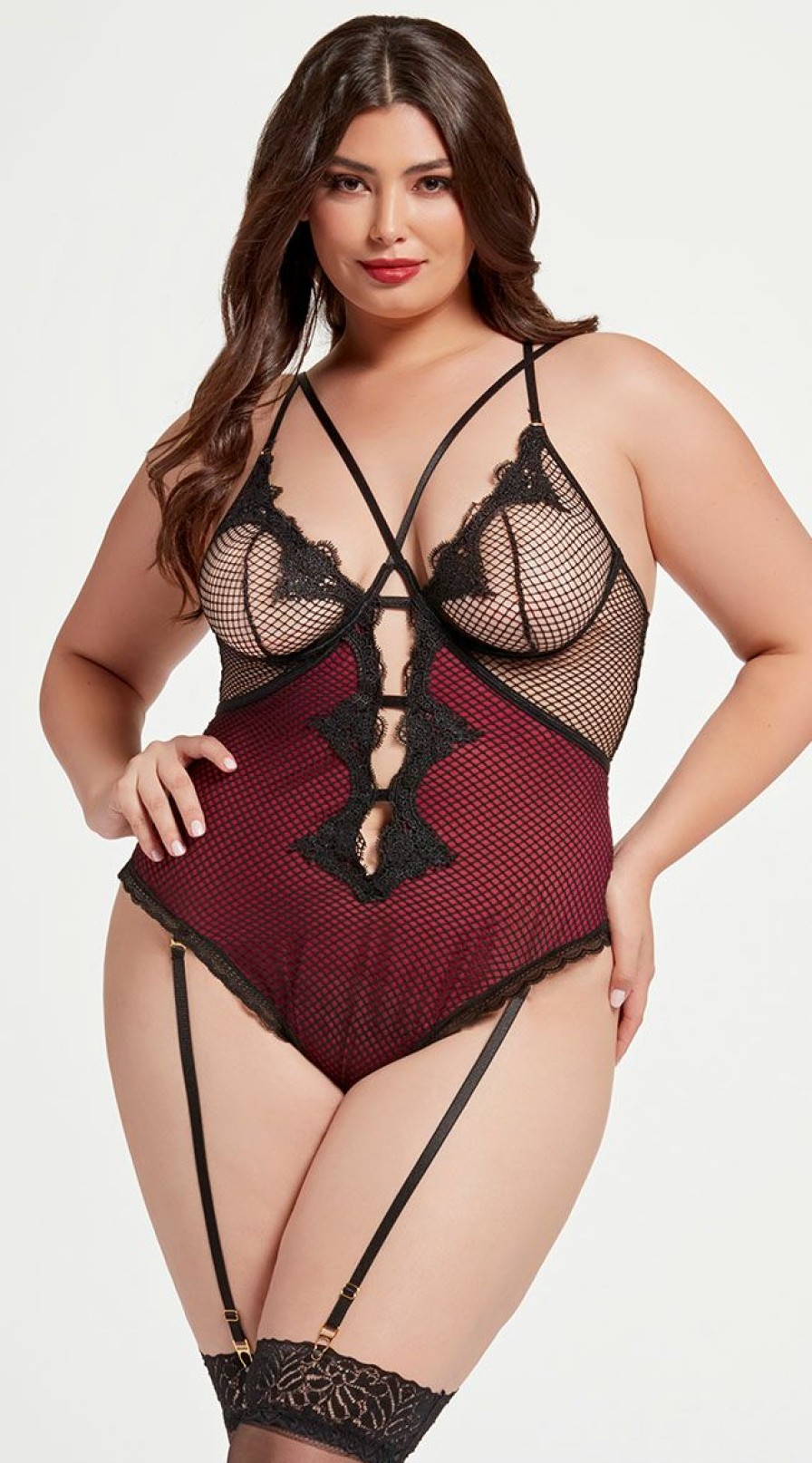 Lingerie * | Seven 'Til Midnight Plus Size Vintage Lover Teddy