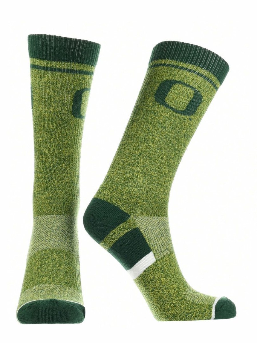 Ncaa Socks * | Discount Tck All Schools Oregon Ducks Socks Victory Parade Crew Length Green/Yellow