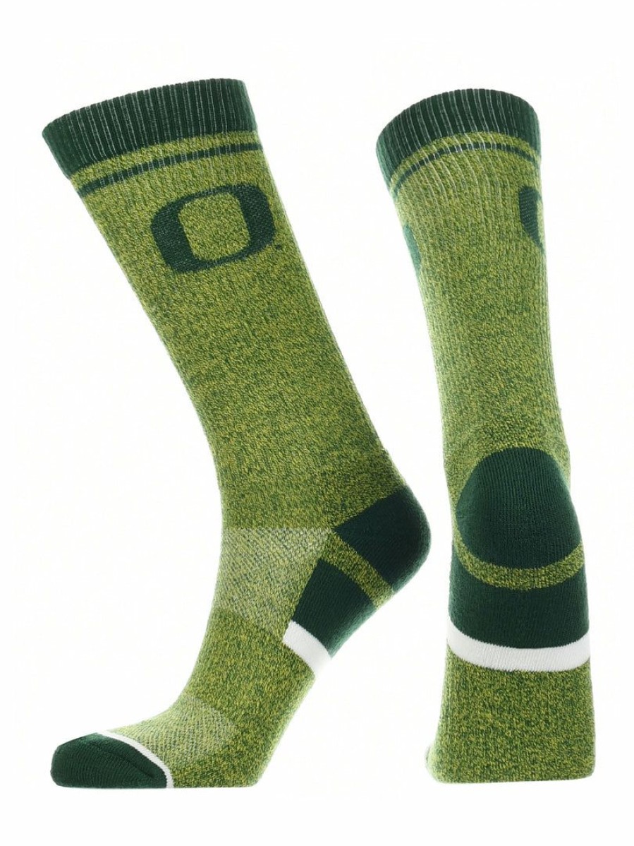 Ncaa Socks * | Discount Tck All Schools Oregon Ducks Socks Victory Parade Crew Length Green/Yellow