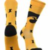 Ncaa Socks * | Buy Tck Iowa Hawkeyes Socks Crew Length Sock Mayhem Gold/Black