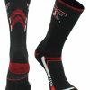 Ncaa Socks * | Buy Tck Texas Tech Red Raiders Socks Texas Tech University Red Raiders Champion Crew Socks Black/Scarlet